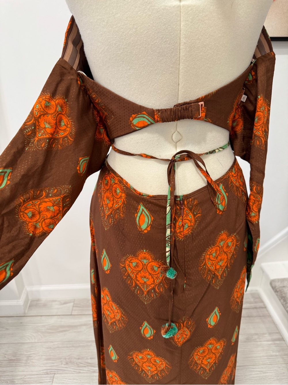 JOHANNA ORTIZ Guardian of Wisdom printed jacquard maxi skirt and top set - Picture 8 of 15